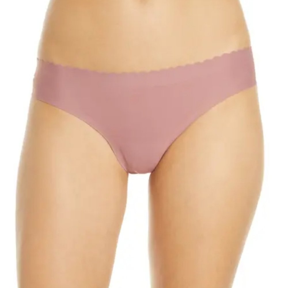 SET OF 2 Knix Essential Scallop Thong in Sweet Fig